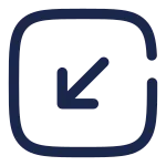 Square Arrow Left Down SVG Icon